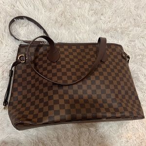Brown Laptop Tote Handbag